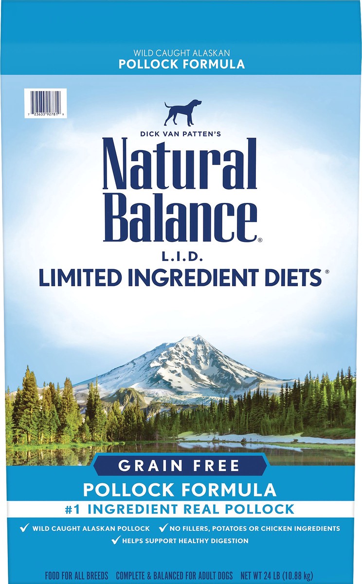 slide 2 of 9, Natural Balance L.I.D. Limited Ingredient Diets Grain Free Pollock Formula Dog Food 24 lb, 24 lb