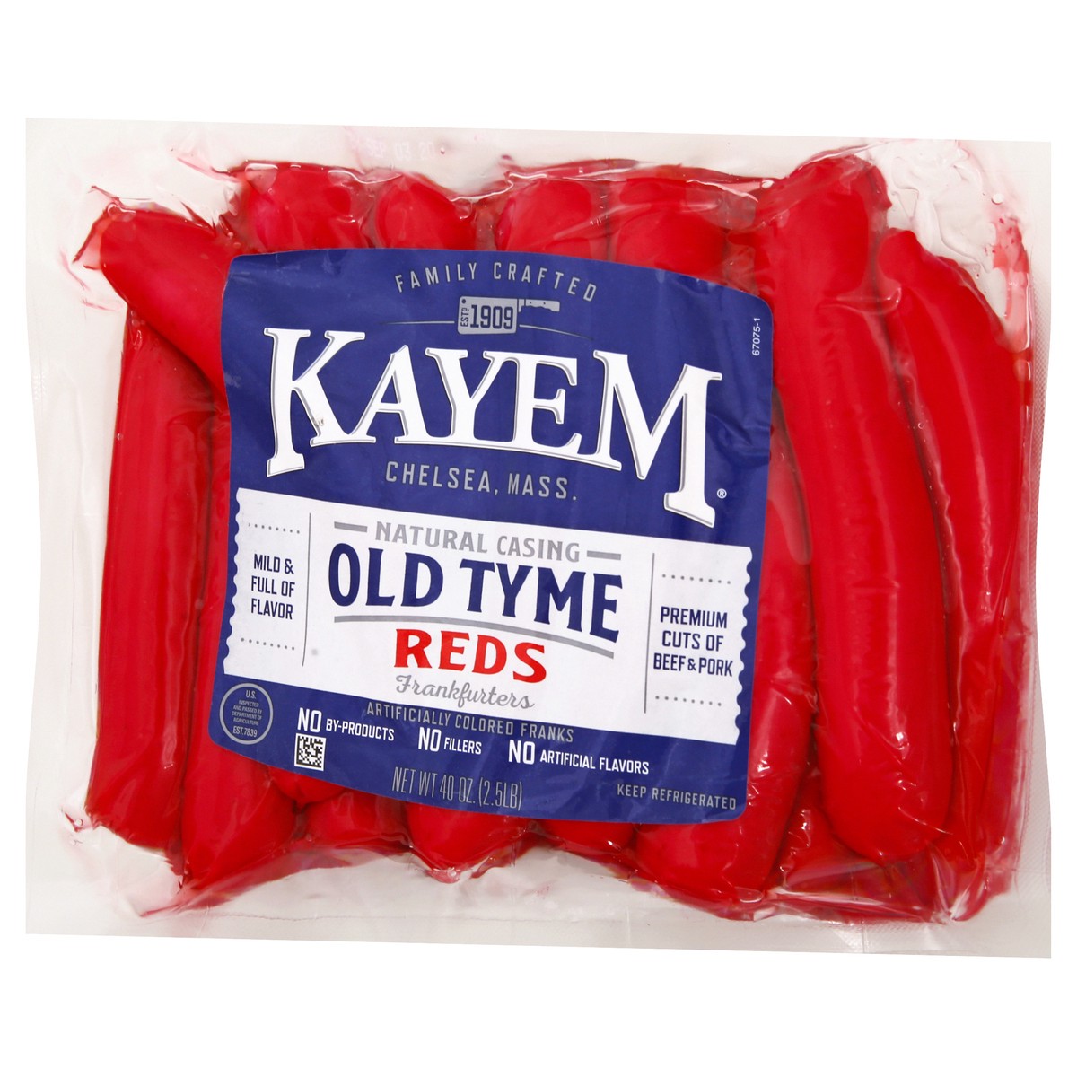 slide 6 of 13, Kayem Old Tyme Natural Casing Reds Frankfurters 40 oz, 40 oz