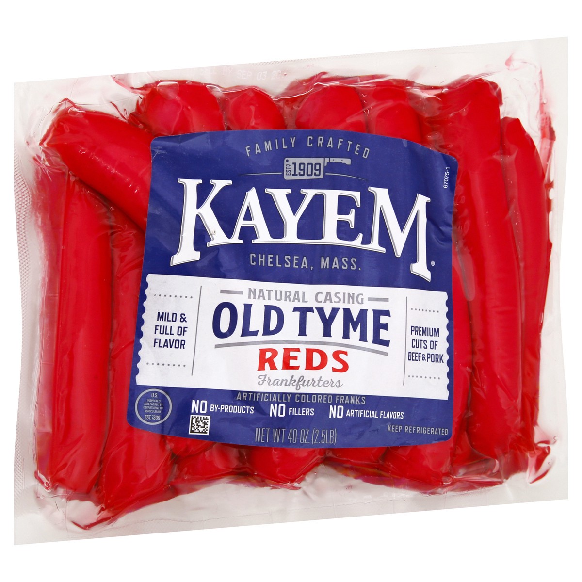 slide 9 of 13, Kayem Old Tyme Natural Casing Reds Frankfurters 40 oz, 40 oz