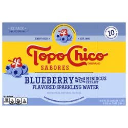 Topo Chico Sabores Blueberry With Hibiscus Extract Cans- 8 ct