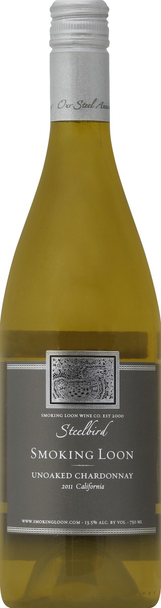 slide 3 of 3, SMOKING LOON Steelbird Unoaked Chardonnay, 750 ml