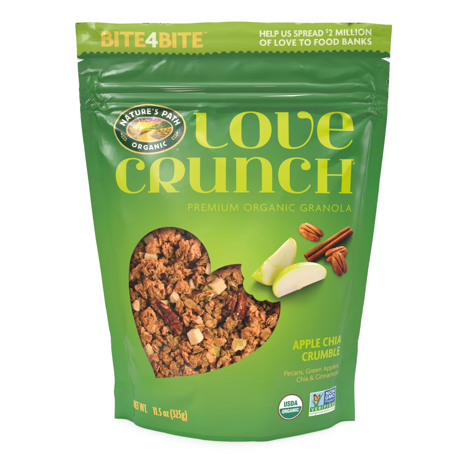 slide 1 of 5, Love Crunch Organic Apple Crumble Granola 11.5oz Pouch, 11.5 oz