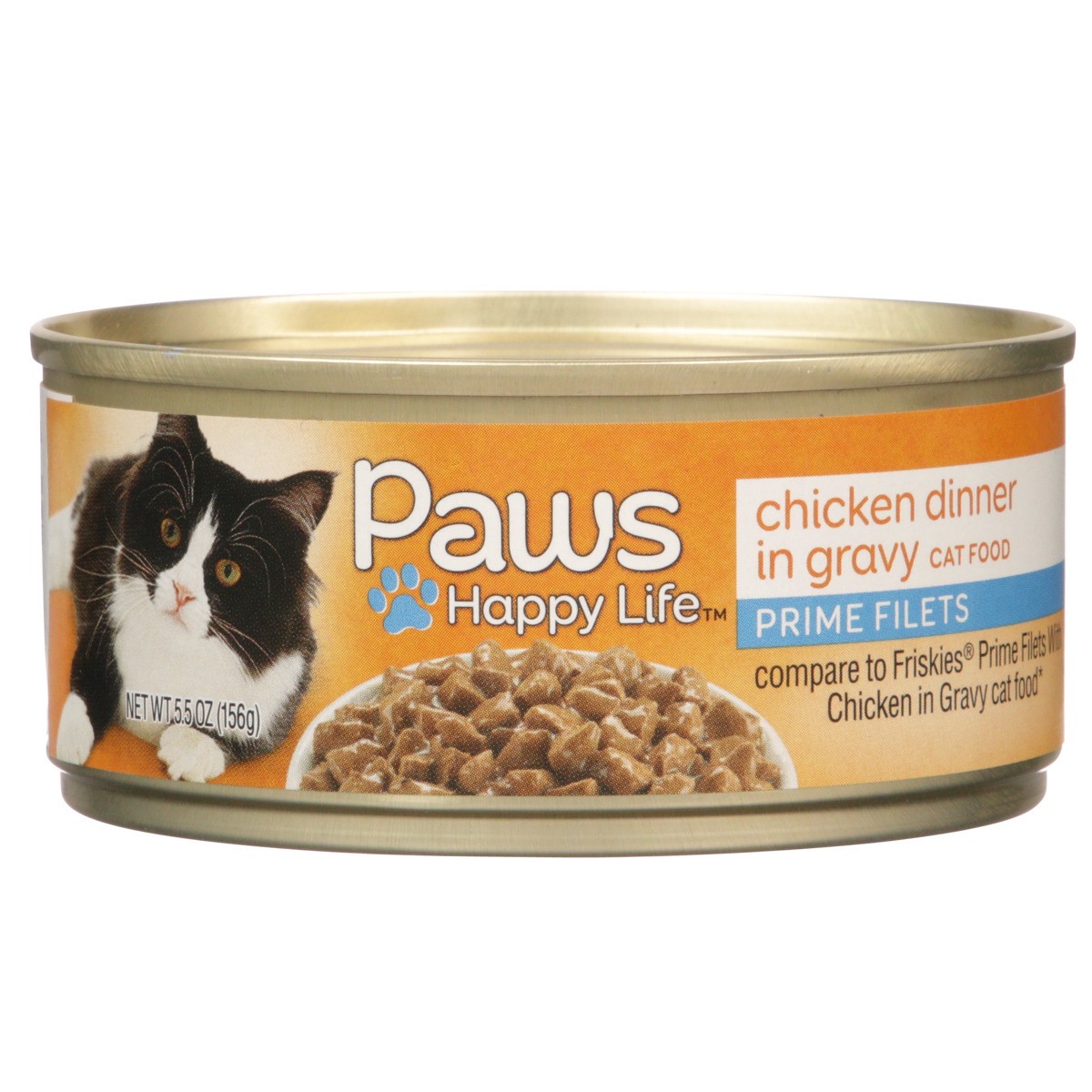 slide 6 of 9, Paws Happy Life Prime Filets Chicken Dinner In Gravy, 5.5 oz