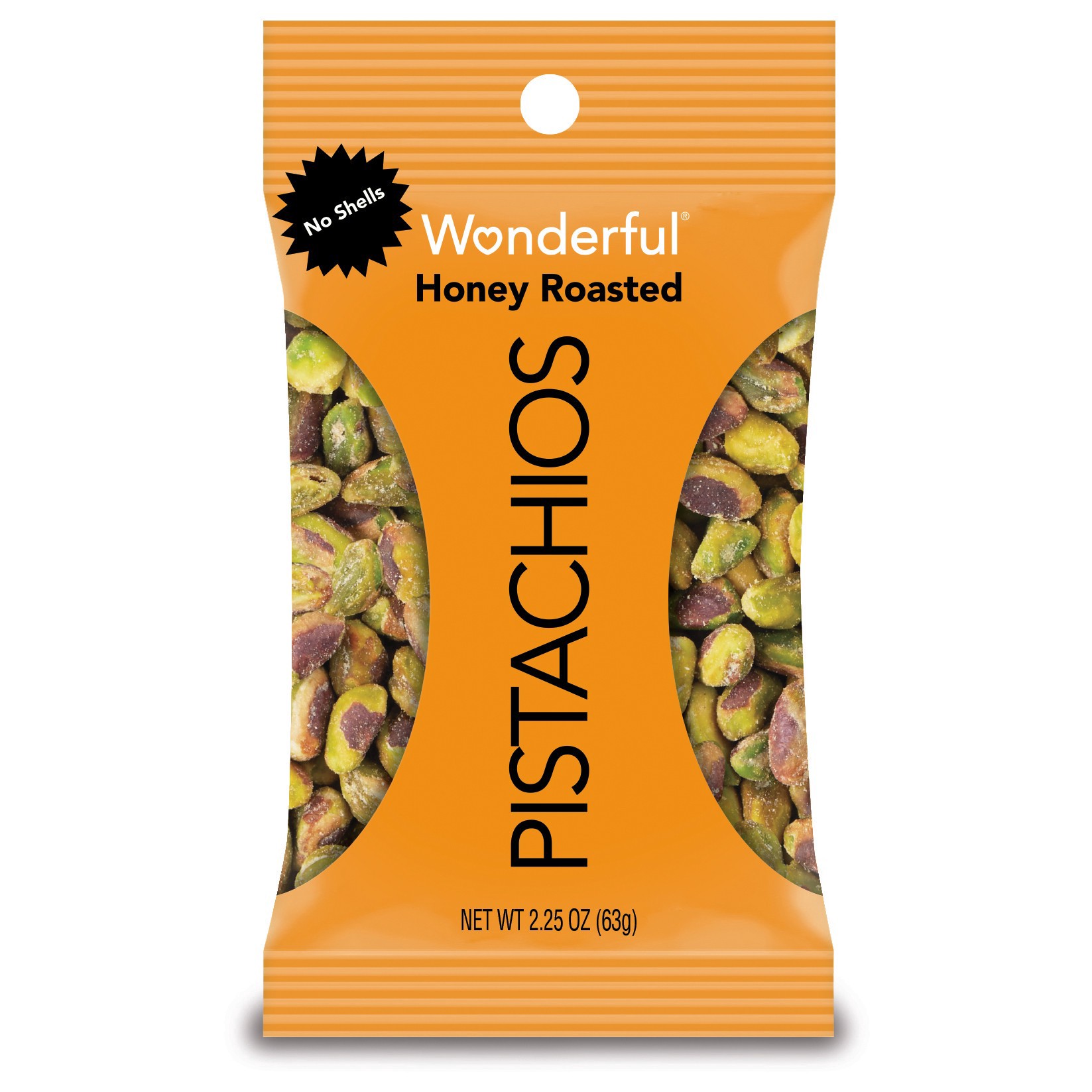 slide 1 of 5, Wonderful Pistachios No Shells Honey Roasted Pistachios 2.25 oz, 2.25 oz