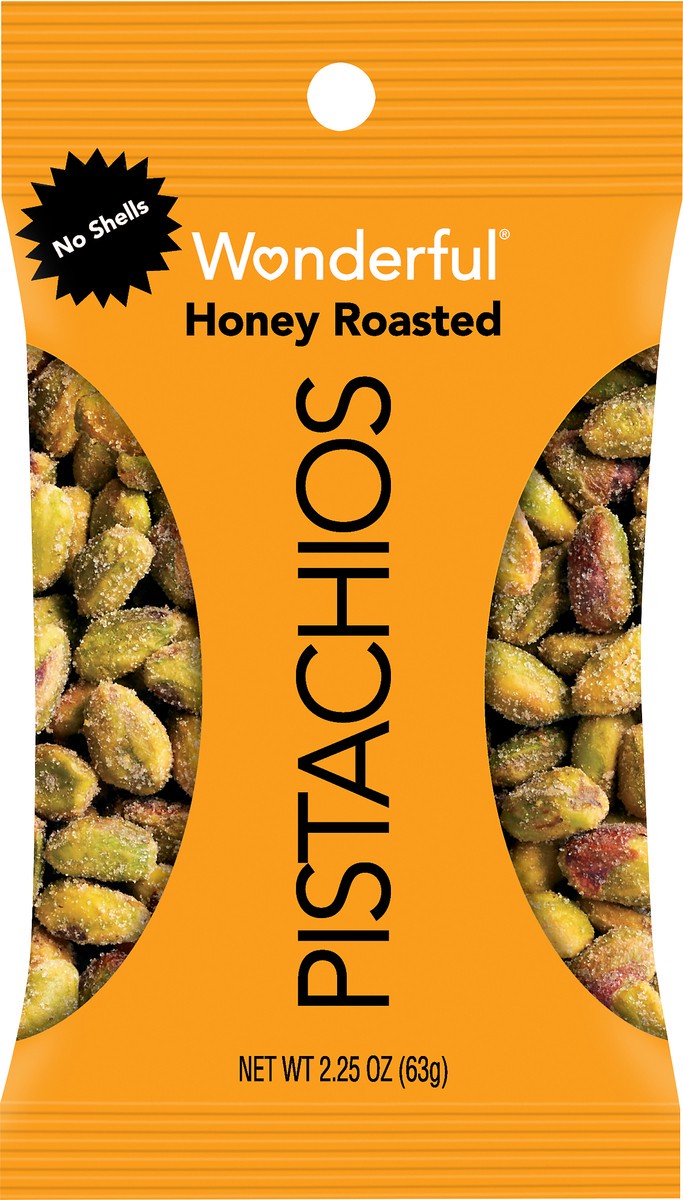 slide 3 of 5, Wonderful Pistachios No Shells Honey Roasted Pistachios 2.25 oz, 2.25 oz