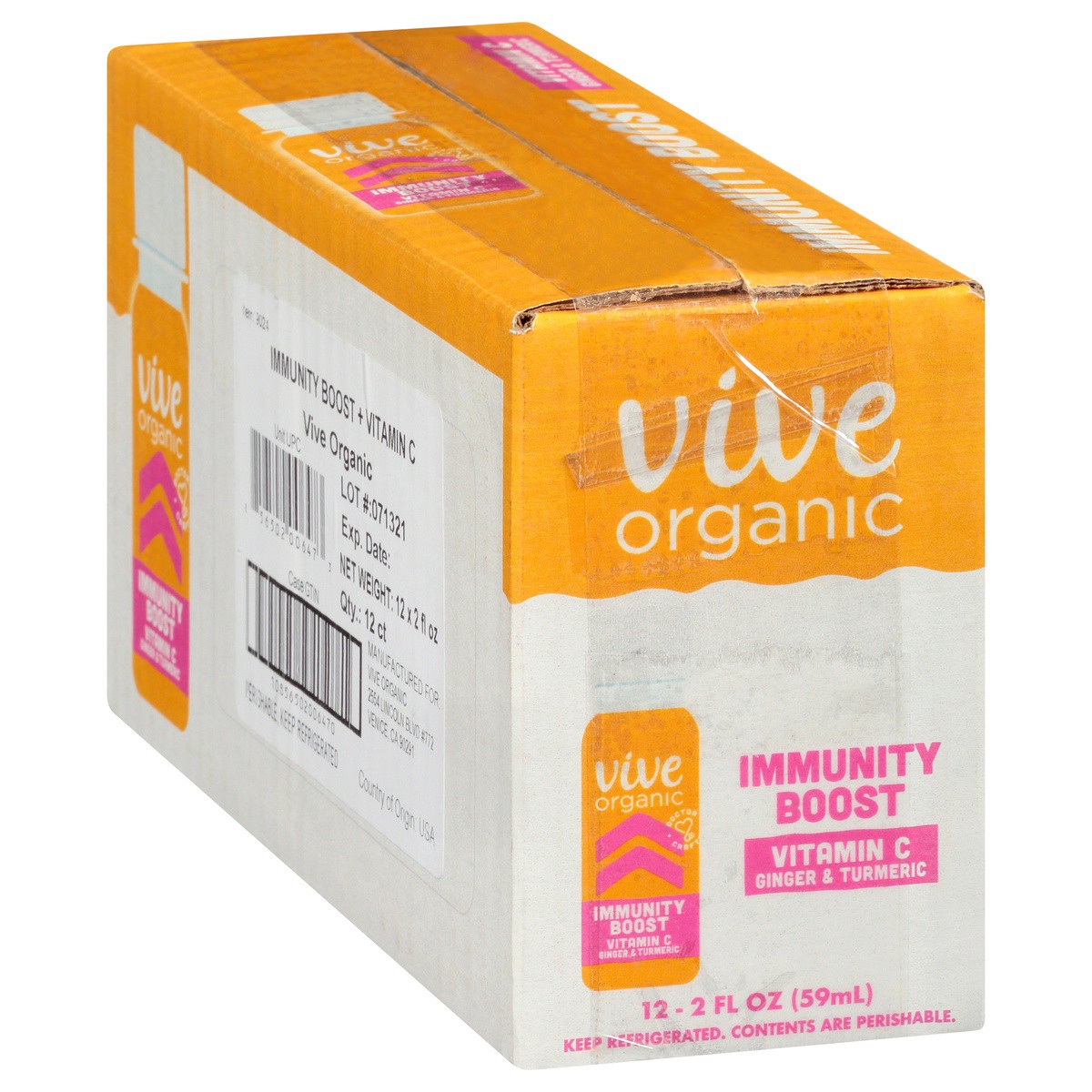 slide 9 of 9, Vive Organic Immunity Boost + Vitamin C 2oz - 12ct, 2 fl oz