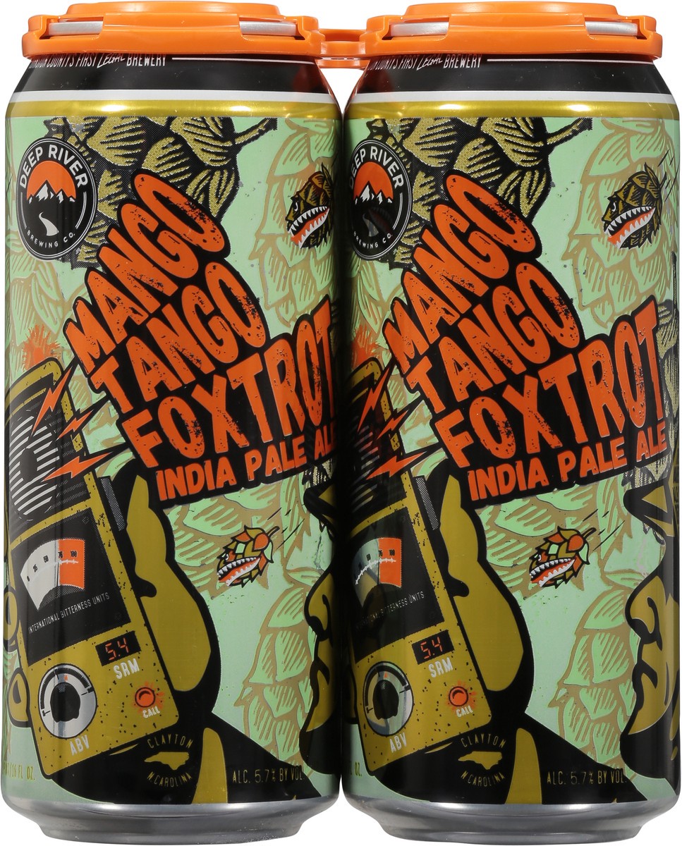 slide 8 of 9, Deep River India Pale Ale Mango Tango Foxtrot Beer 4 - 1 pt Cans, 4 ct; 16 oz