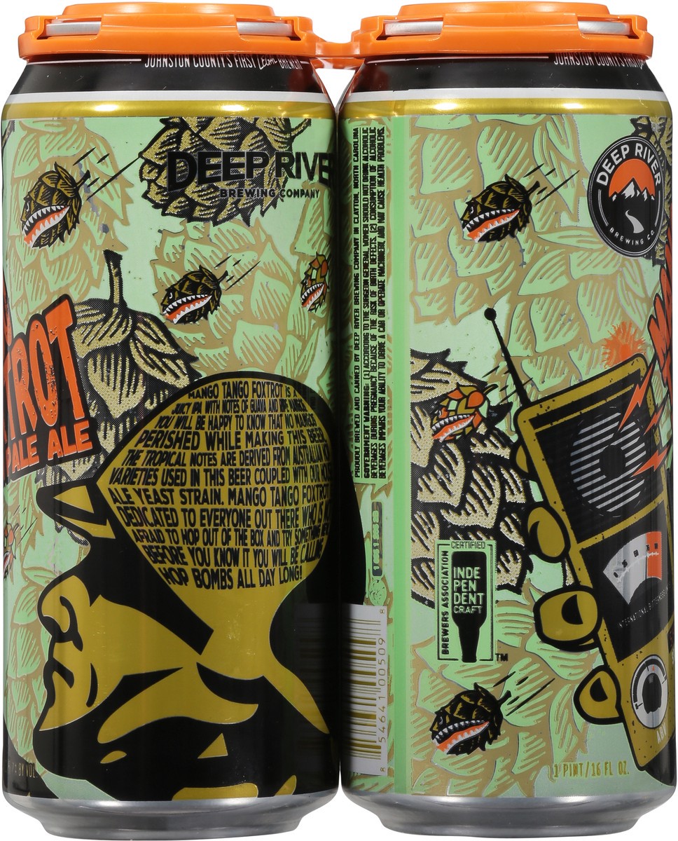 slide 4 of 9, Deep River India Pale Ale Mango Tango Foxtrot Beer 4 - 1 pt Cans, 4 ct; 16 oz