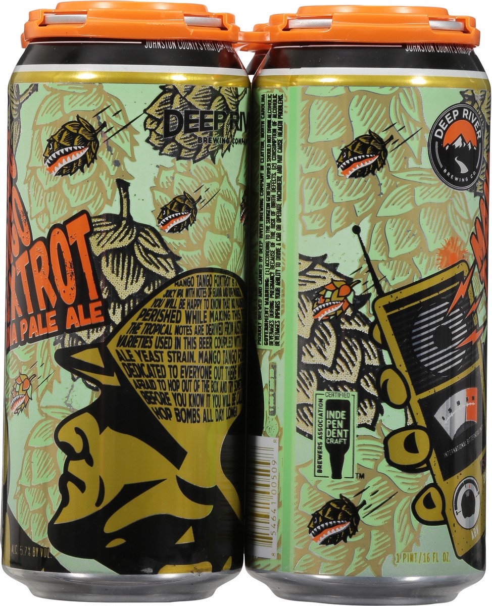 slide 6 of 9, Deep River India Pale Ale Mango Tango Foxtrot Beer 4 - 1 pt Cans, 4 ct; 16 oz