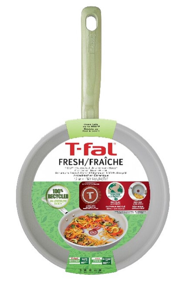 slide 2 of 3, T-Fal Fresh Recycled Aluminum Frying Pan - Green, 12 in