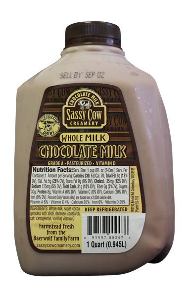 slide 1 of 1, Sassy Cow Creamery Whole Chocolate Milk, 1 qt