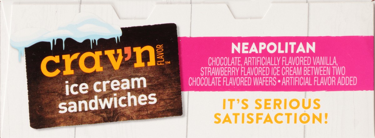 slide 2 of 9, Crav'n Flavor Neapolitan Ice Cream Sandwiches 12 Ea, 12 ct