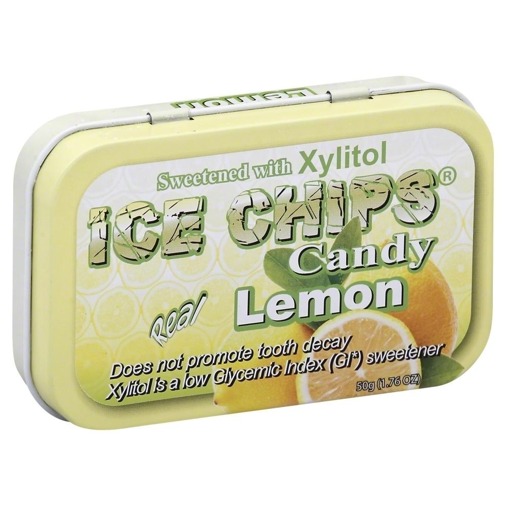 slide 1 of 1, ICE CHIPS Icechips Candy Ice Chips Candy Tin, Lemon, 1.76 oz
