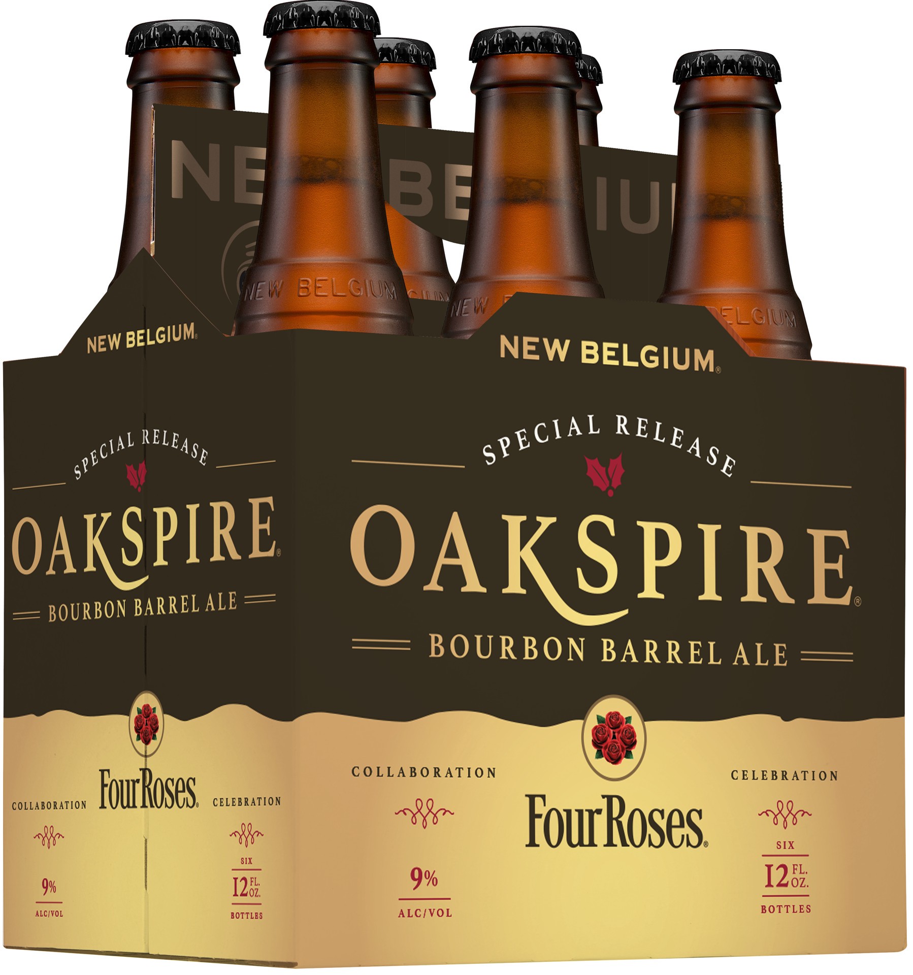 slide 2 of 4, New Belgium Oakspire Bourbon Barrel Ale Beer, 6 Pack, 12 fl oz Bottles, 6 ct