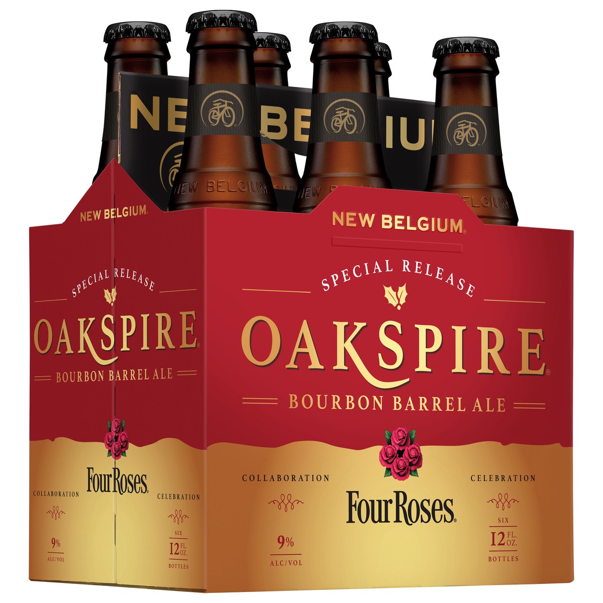 slide 1 of 4, New Belgium Oakspire Bourbon Barrel Ale Beer, 6 Pack, 12 fl oz Bottles, 6 ct