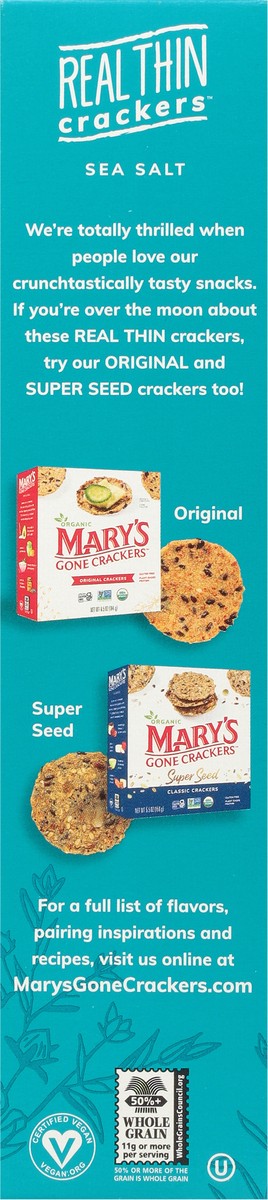 slide 7 of 9, Mary's Gone Crackers Gluten Free Real Thin Sea Salt Crackers, 5 oz