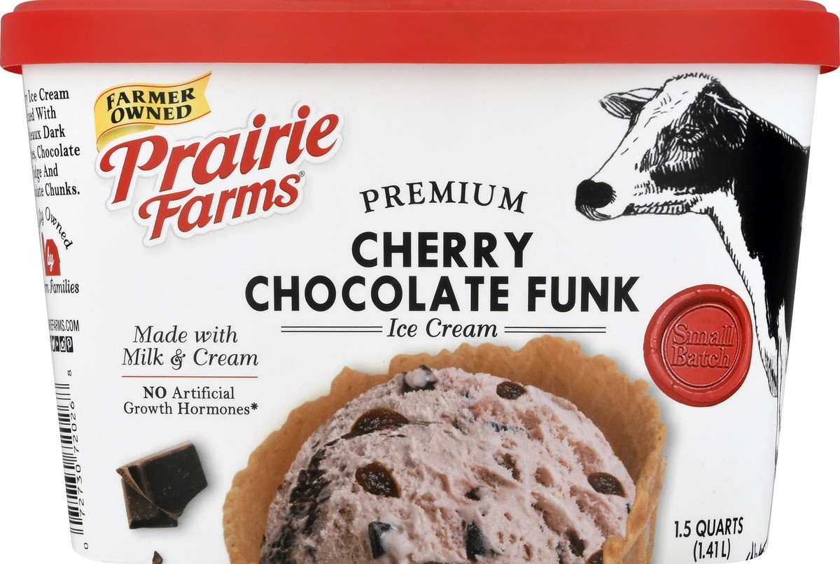 slide 13 of 13, Prairie Farms Premium Cherry Chocolate Funk Ice Cream 1.5 qt, 1.5 qt