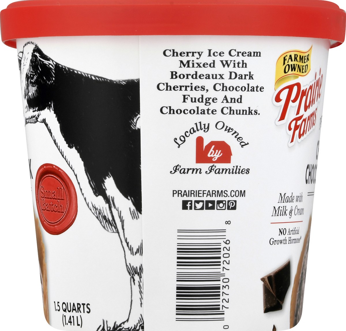 slide 7 of 13, Prairie Farms Premium Cherry Chocolate Funk Ice Cream 1.5 qt, 1.5 qt