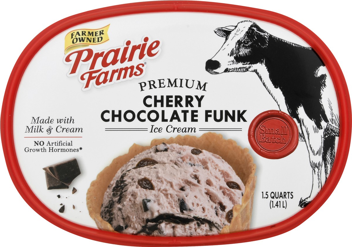 slide 5 of 13, Prairie Farms Premium Cherry Chocolate Funk Ice Cream 1.5 qt, 1.5 qt