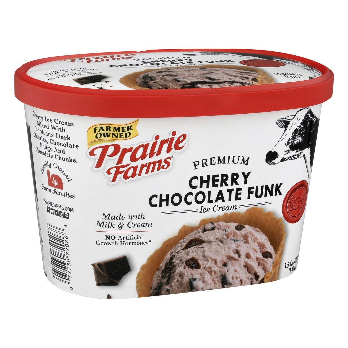 slide 3 of 13, Prairie Farms Premium Cherry Chocolate Funk Ice Cream 1.5 qt, 1.5 qt