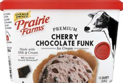 Prairie Farms Premium Cherry Chocolate Funk Ice Cream 1.5 qt