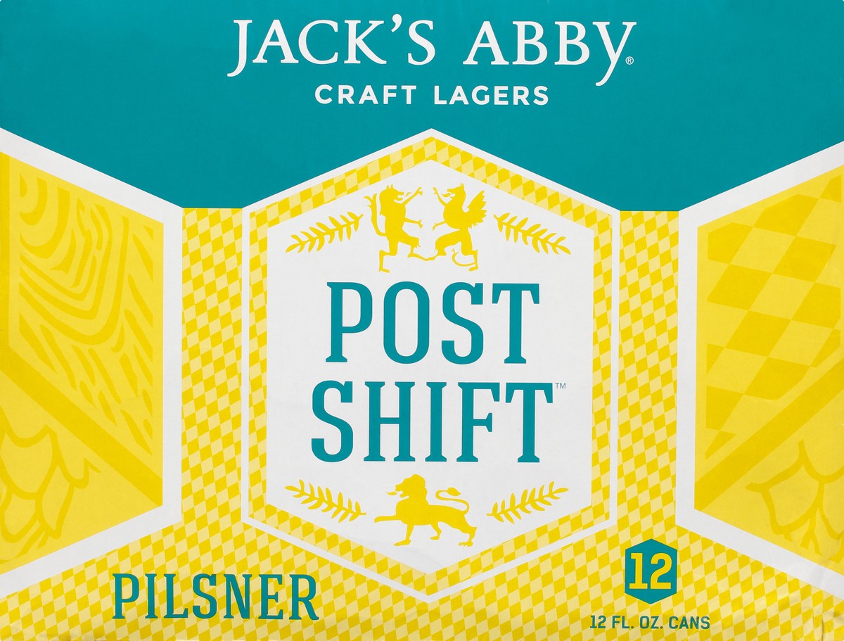 slide 1 of 8, Jack's Abby Pilsner Post Shift Beer 12 ea, 12 oz
