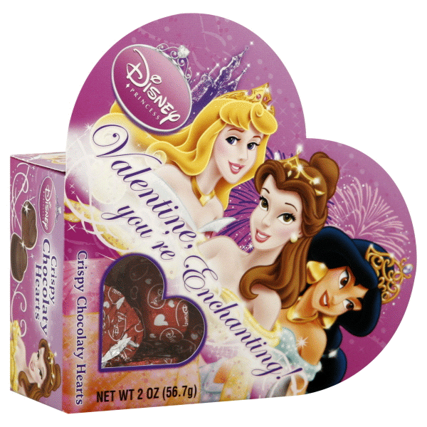 slide 1 of 1, Disney Princess Valentine Heart Box, 2 oz