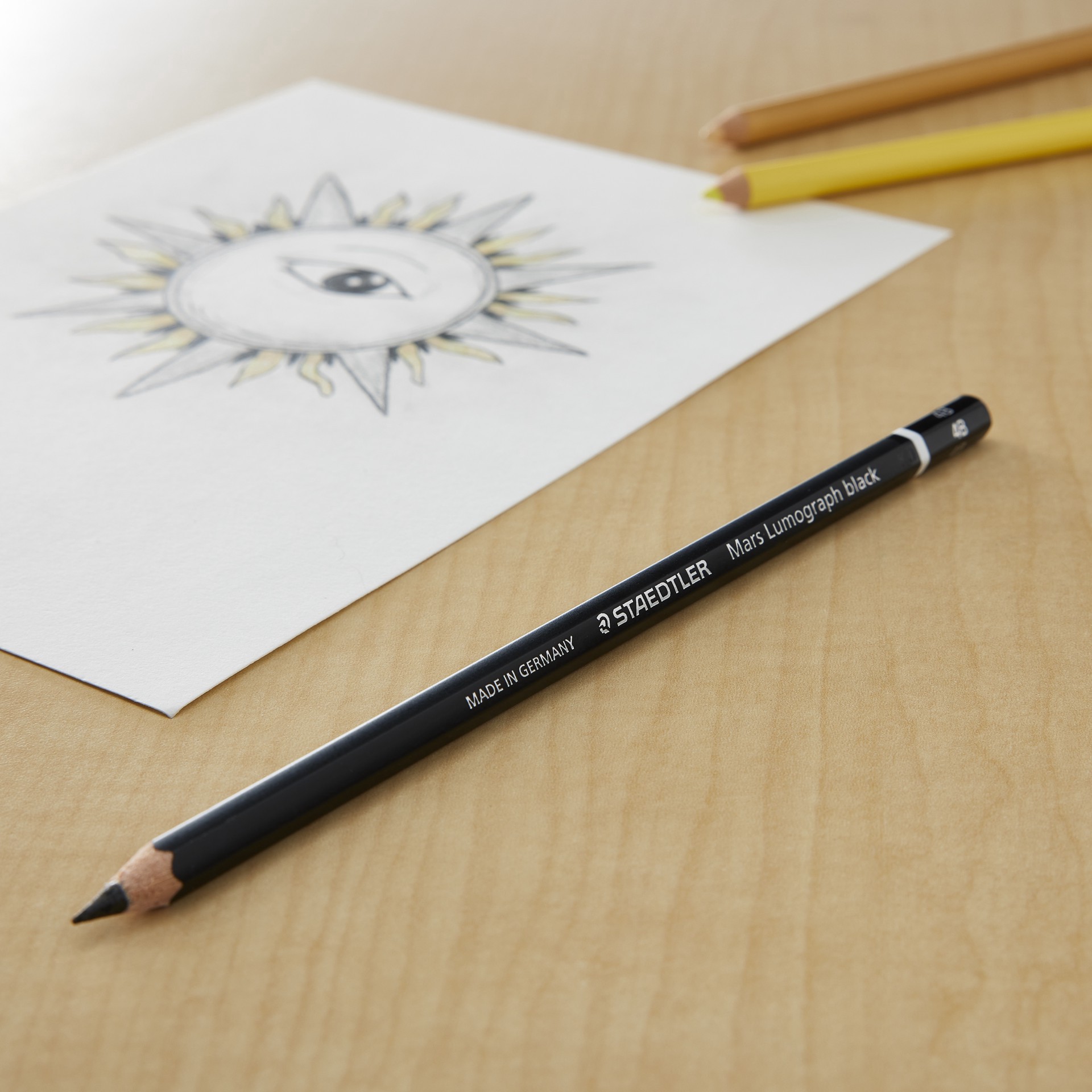 slide 2 of 3, Staedtler Mars Lumograph Black 100b Pencil, 4b