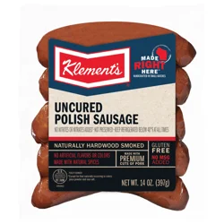 Klement's Uncured Polish Sausage 14 oz