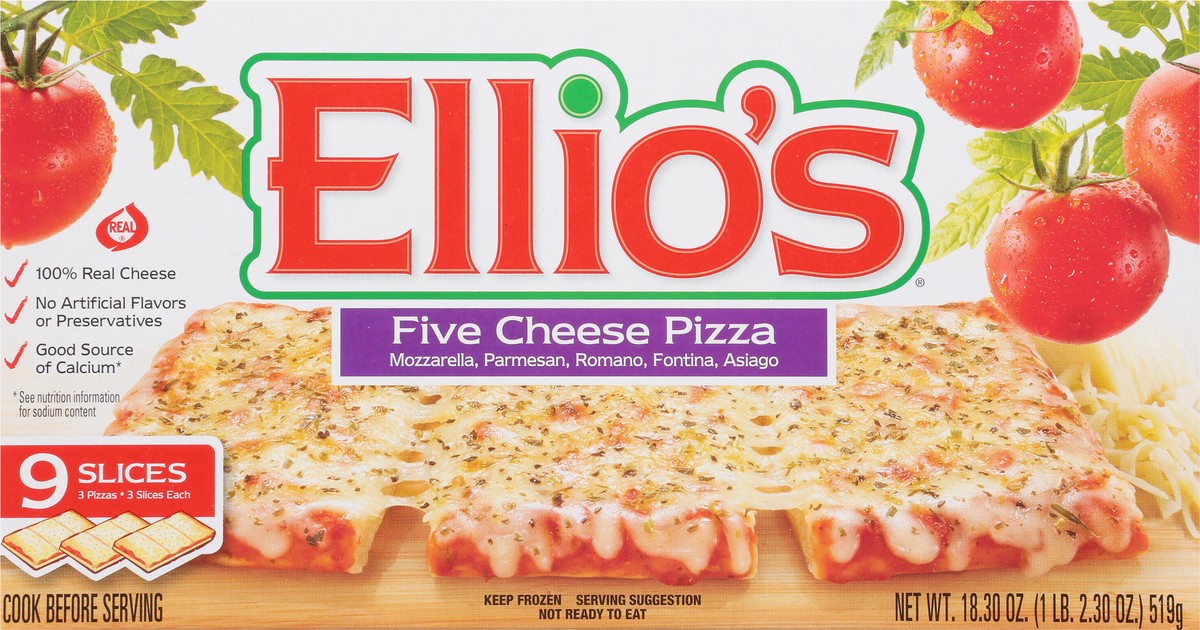 slide 4 of 13, Ellio's Five Cheese Pizza 9 ea, 9 ct