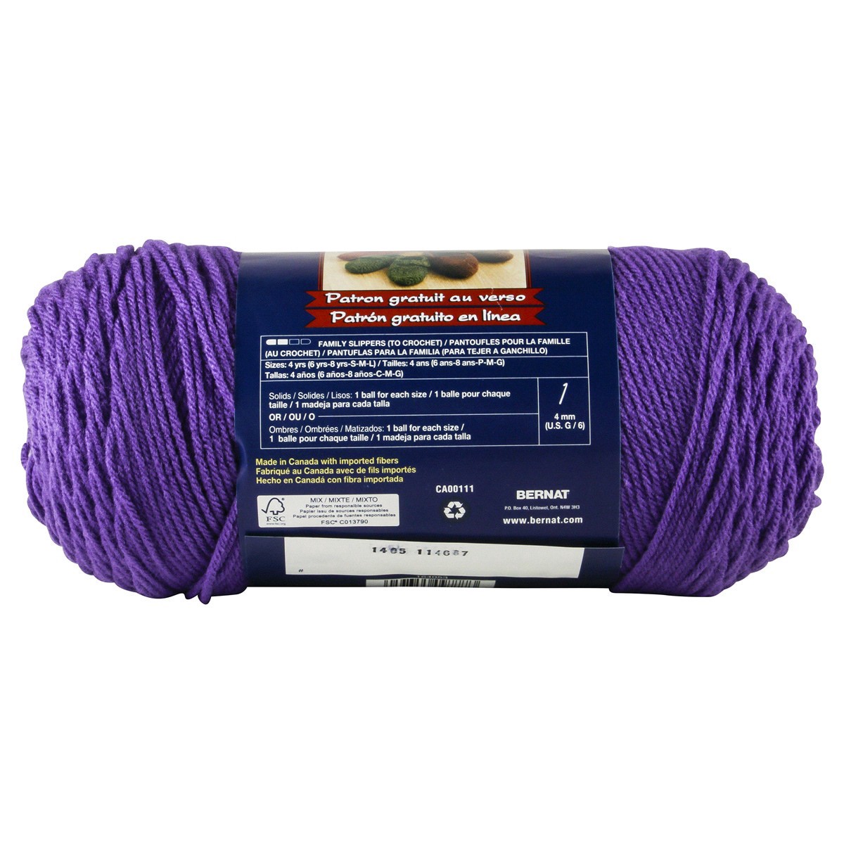 slide 3 of 3, Bernat Super Value Yarn - Light Damson, 1 ct