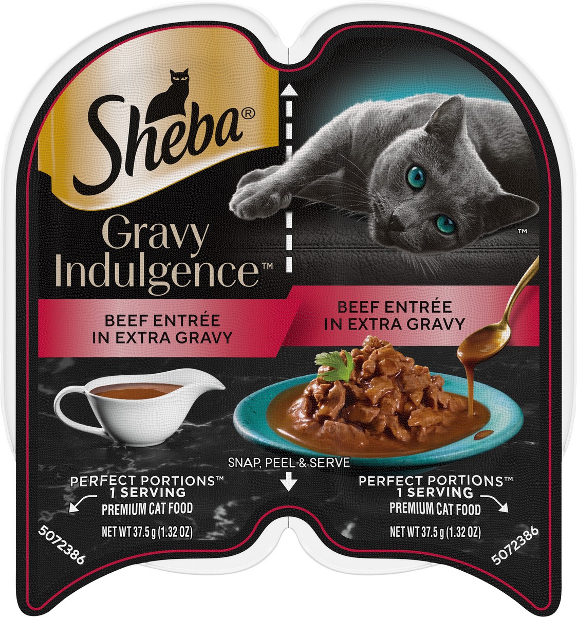 slide 15 of 15, Sheba Perfect Portions Premium Beef Entree in Extra Gravy Cat Food 2 - 1.32 oz Packs, 2 ct