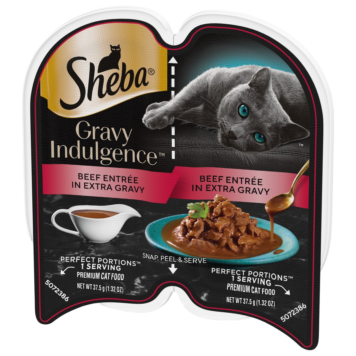 slide 12 of 15, Sheba Perfect Portions Premium Beef Entree in Extra Gravy Cat Food 2 - 1.32 oz Packs, 2 ct