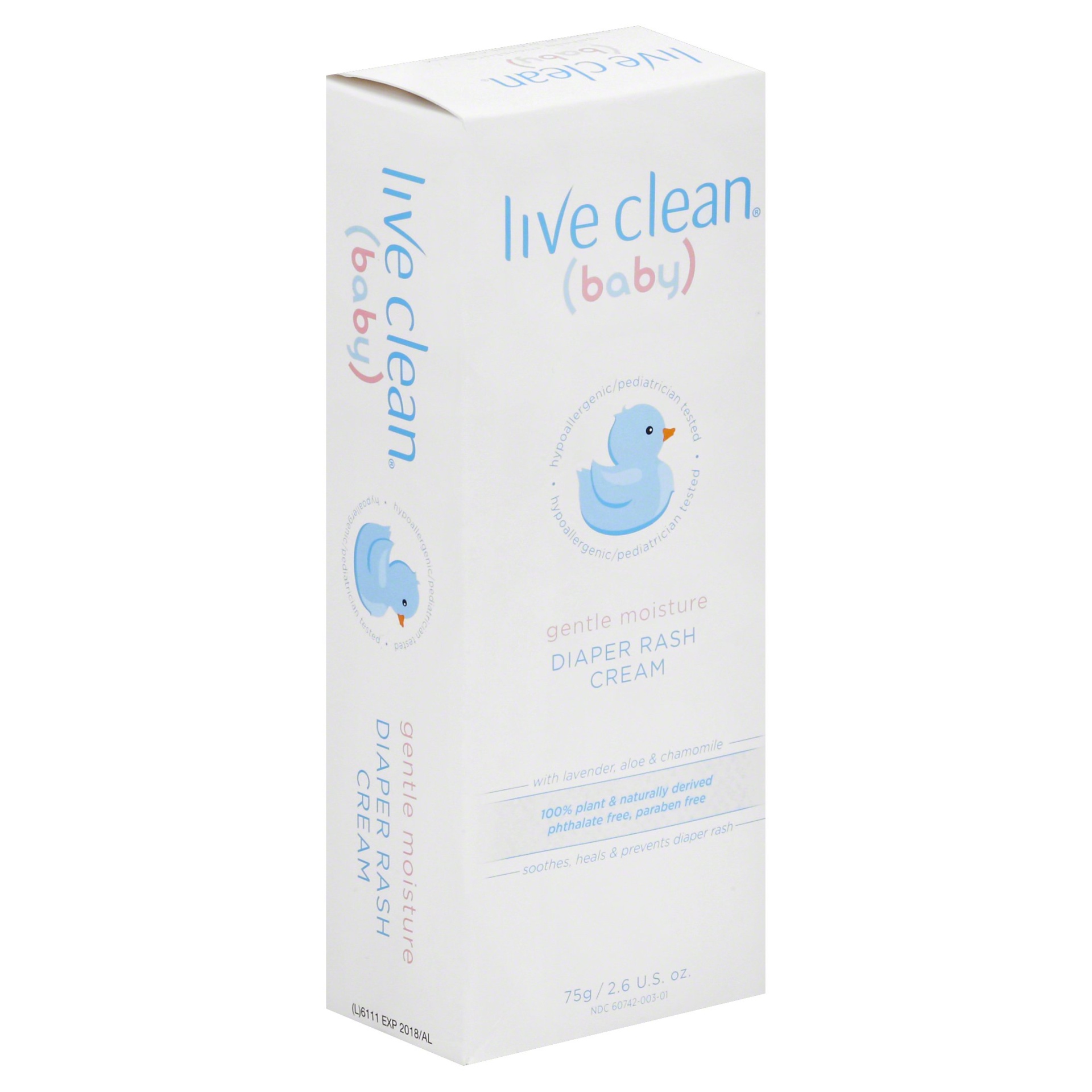 slide 1 of 4, Live Clean Diaper Rash Cream, 2.6 oz