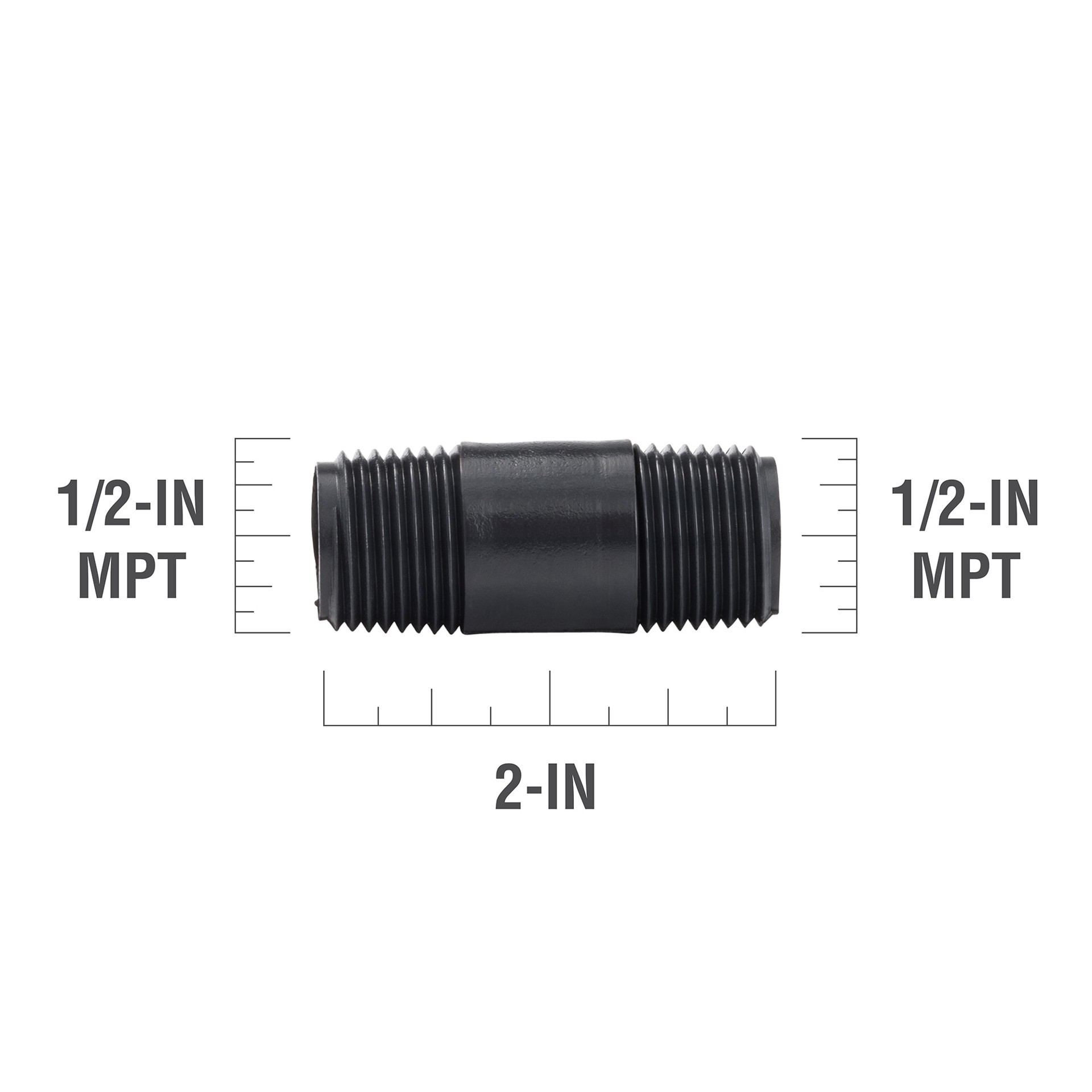 slide 5 of 5, B&K 1/2-in x 2-in Schedule 80 PVC Nipple, 1 ct