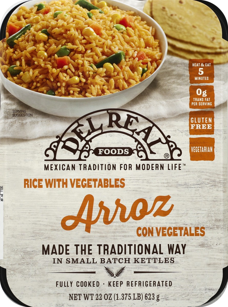 slide 3 of 5, Del Real Foods Mexican Rice With Vegetables, 24 oz