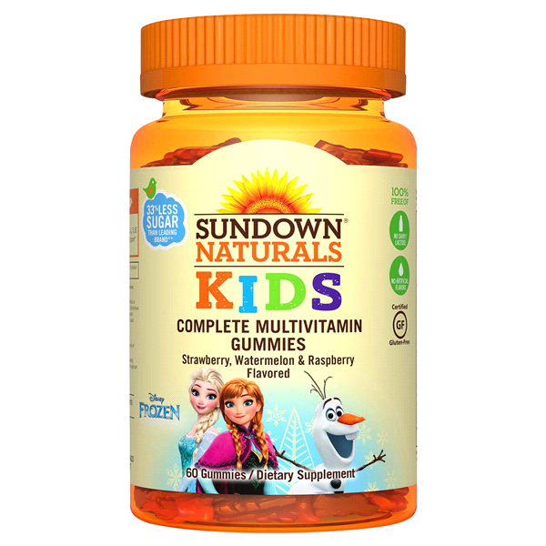 slide 1 of 1, Sundown Naturals Kids Complete Multivitamin Gummies Disney Frozen, 60 ct