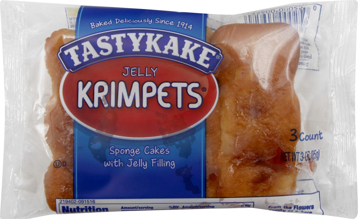 slide 1 of 8, Tastykake Jelly Krimpets 3 ea, 3 ct