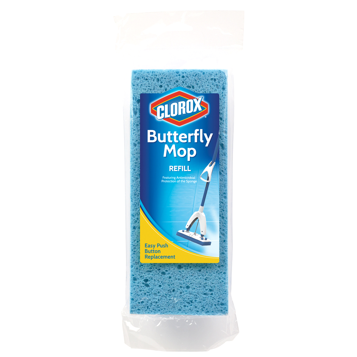 slide 1 of 1, Clorox Buttrfly Mop Refill, 1 ct