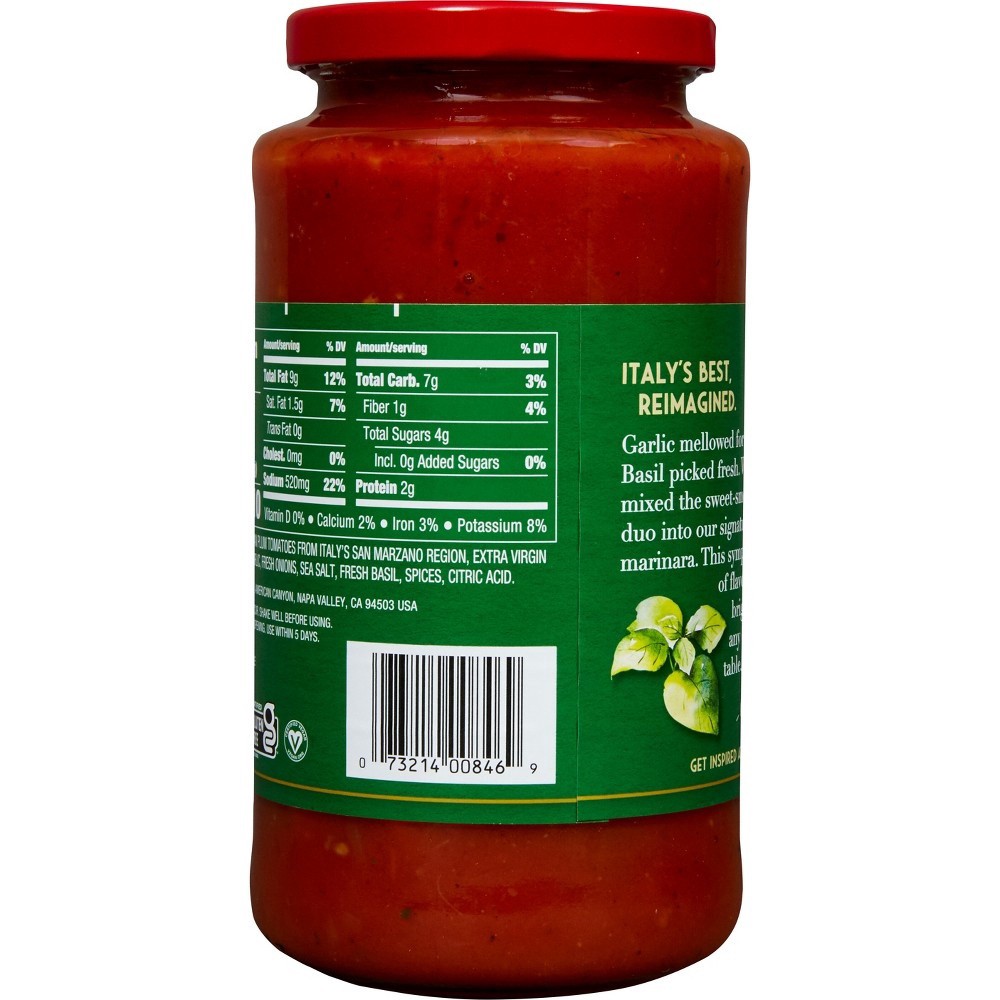 slide 6 of 7, Mezzetta Artisan Ingredients Whole Garlic & Sweet Basil Marinara, 24 oz, 24 oz