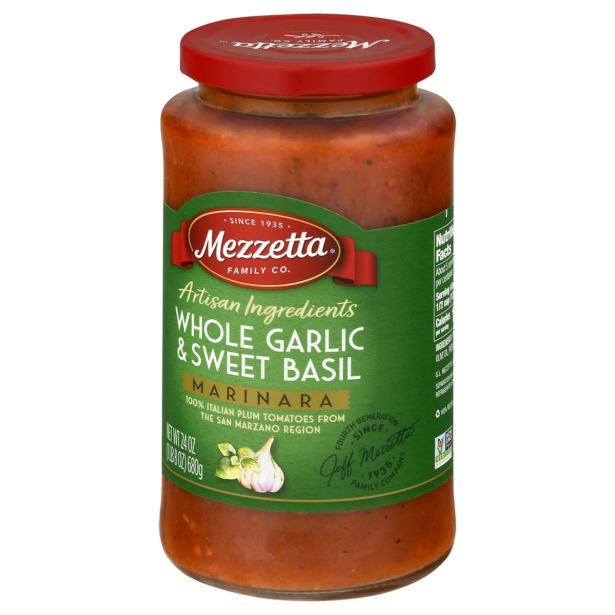 slide 3 of 11, Mezzetta Artisan Ingredients Whole Garlic and Sweet Basil Marinara, 25 oz
