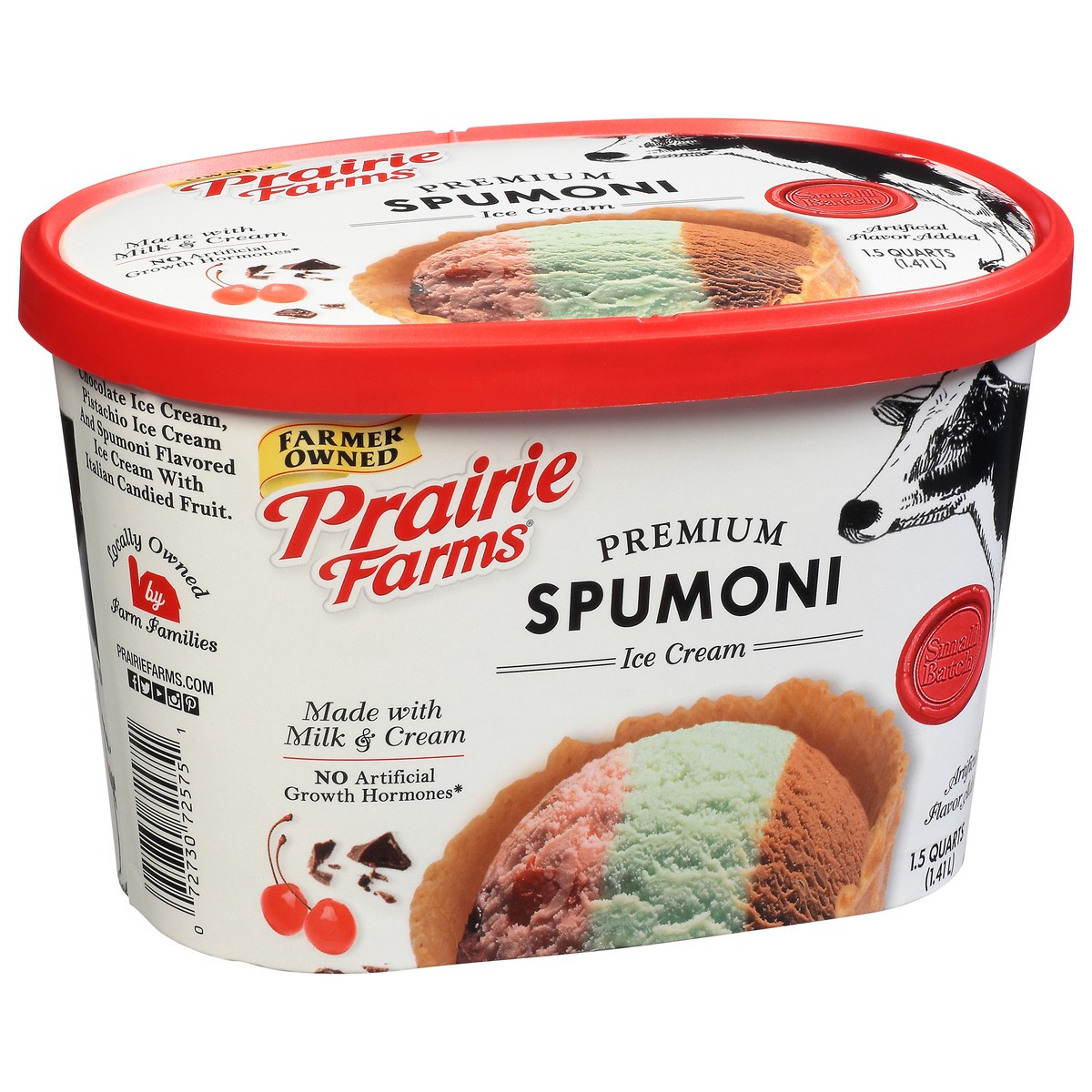 slide 8 of 9, Prairie Farms Premium Spumoni Ice Cream 1.5 qt Cup\Tub, 1.5 qt