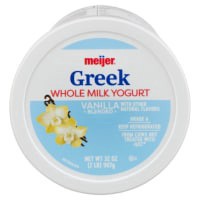 slide 8 of 29, Meijer Whole Milk Vanilla Greek Yogurt, 32 oz