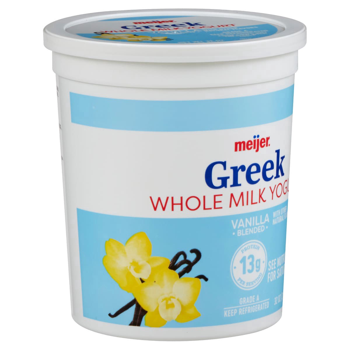 slide 29 of 29, Meijer Whole Milk Vanilla Greek Yogurt, 32 oz