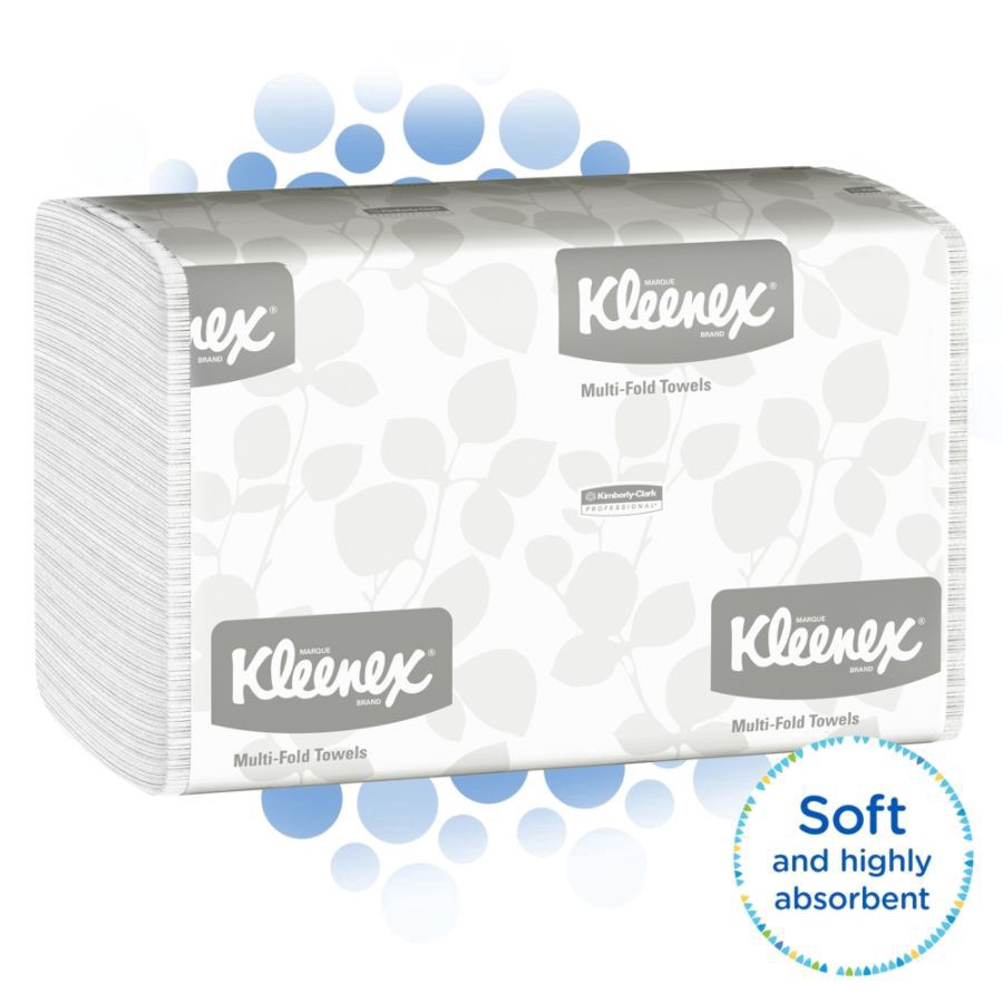 slide 2 of 10, Kleenex Multi-Fold 1-Ply Hand Towels, 4 pk; 150 ct