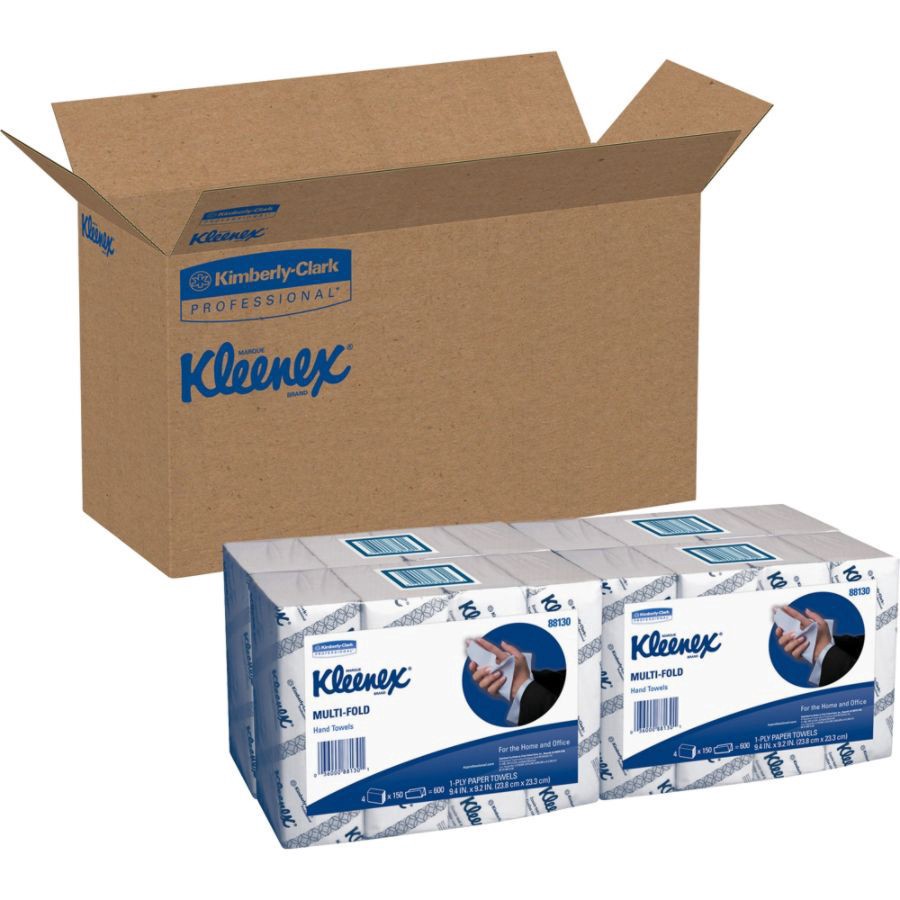 slide 10 of 10, Kleenex Multi-Fold 1-Ply Hand Towels, 4 pk; 150 ct