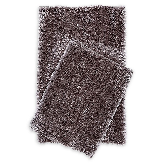 slide 1 of 7, Nicole Miller Rad Bath Mat Set - Silver, 2 ct