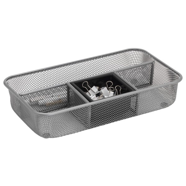 slide 1 of 4, Brenton Studio Silver Mesh Drawer Organizer, 1 ct