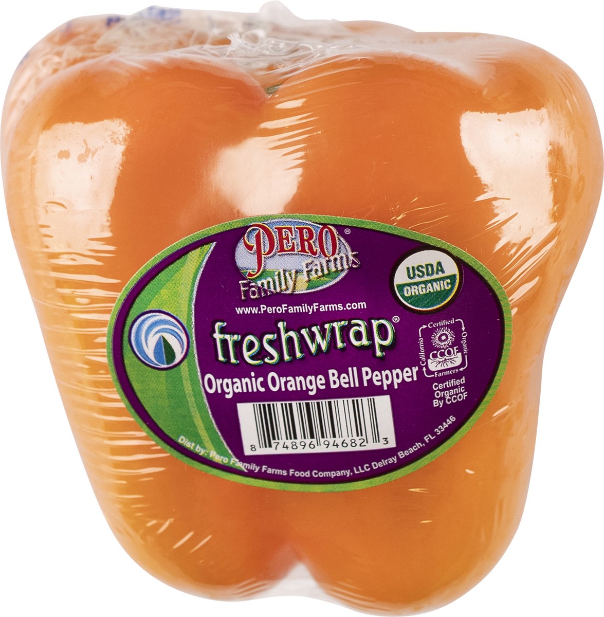 slide 5 of 11, Pero Family Farms Bell Pepper, Organic, Orange, 1 ct
