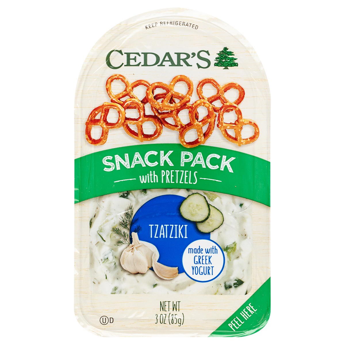 slide 1 of 2, Cedar's Foods Tzatziki with Pretzels Snack Pack, 3 oz